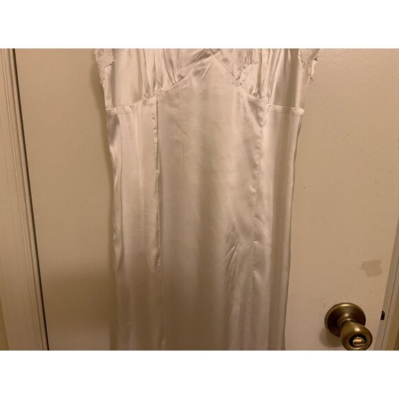 Belle Poque Lace Trim Babydoll Slip Dress V-Neck~ Satin~Y2K - Picture 10 of 16